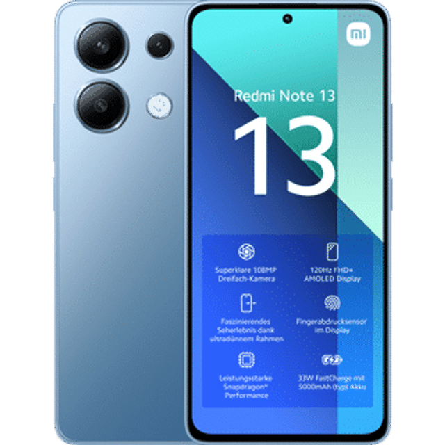 Xiaomi Redmi Note 13 Front-/Rückansicht