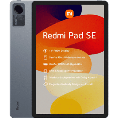 Xiaomi Redmi Pad SE Front-/Rückansicht