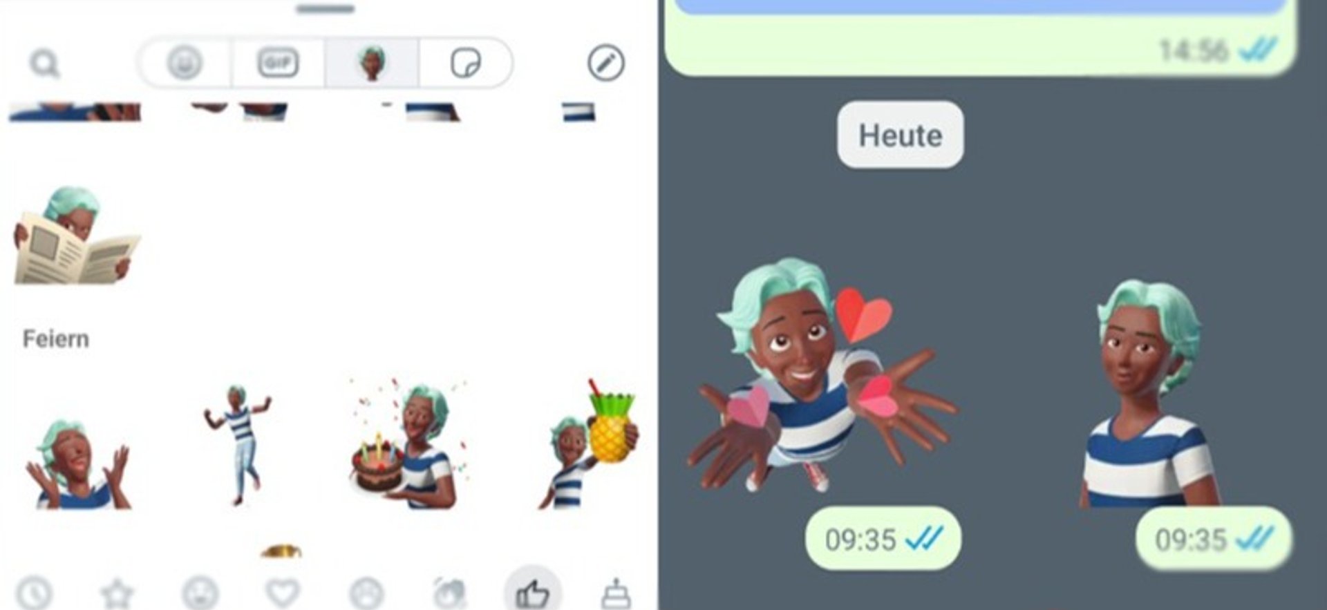 Sticker des Avatars in WhatsApp verwenden