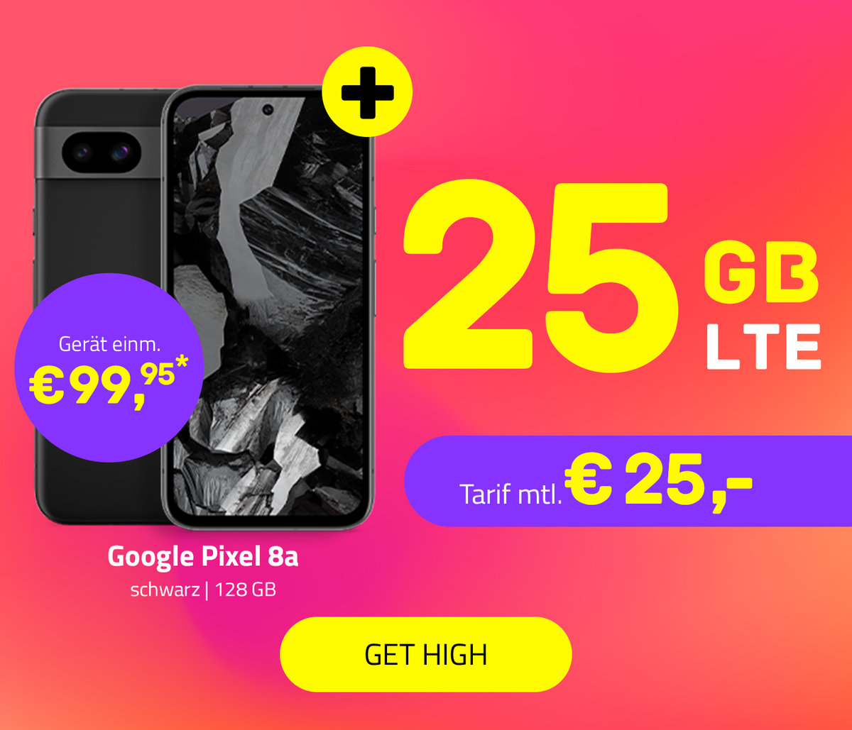 Pixel 8a mit HIGH 25 GB