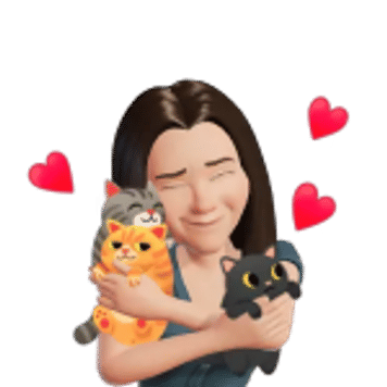 WhatsApp Avatare Sticker - Katzenliebe