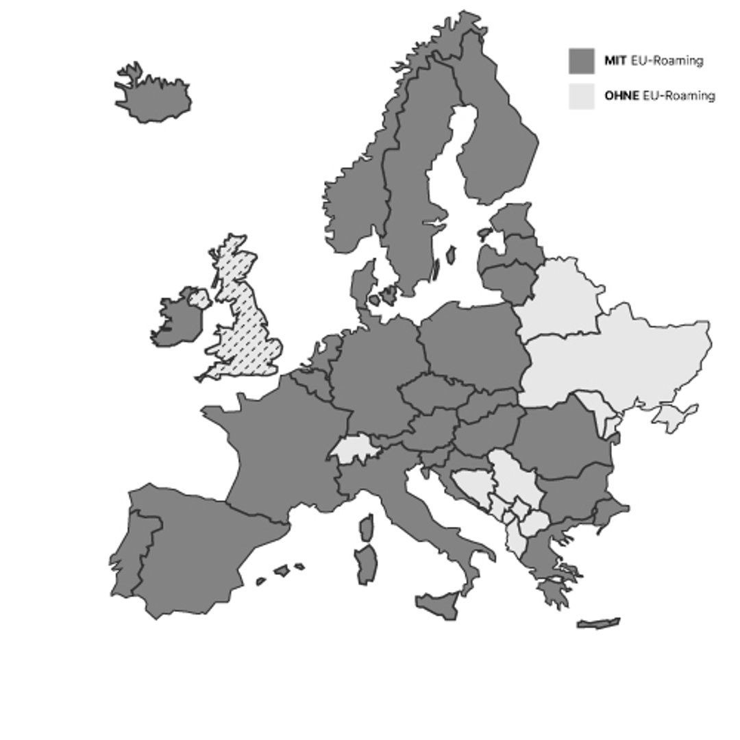 EU Roaming Karte Übersicht