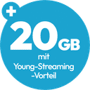 + 20 GB mit Young-Streaming-Vorteil