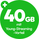 + 40 GB mit Young-Streaming-Vorteil