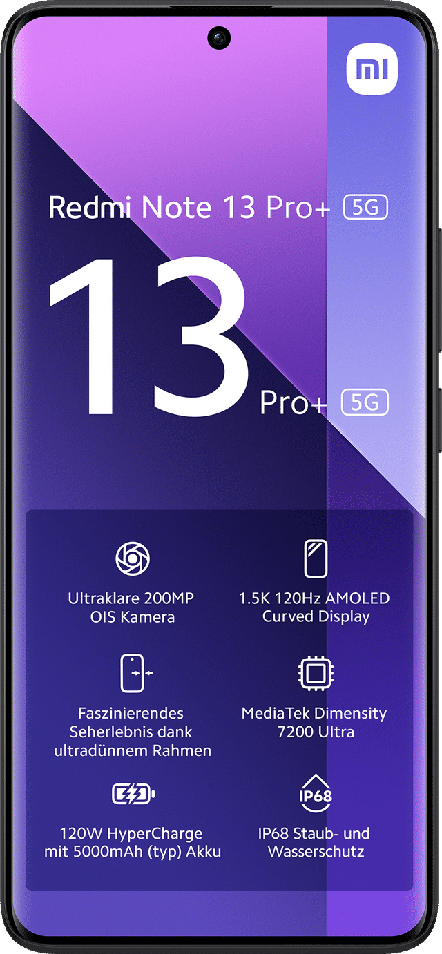 Xiaomi Redmi Note 13 Pro Plus 5G mit Vertrag ab € 9,95