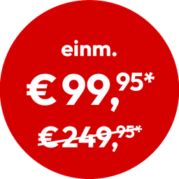 Preisstörer einm. € 99,95* anstatt € 249,95*