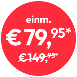 Preisstörer einm. € 99,95* anstatt € 249,95*