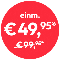 Preisstörer einm. € 49,95* anstatt € 99,95*