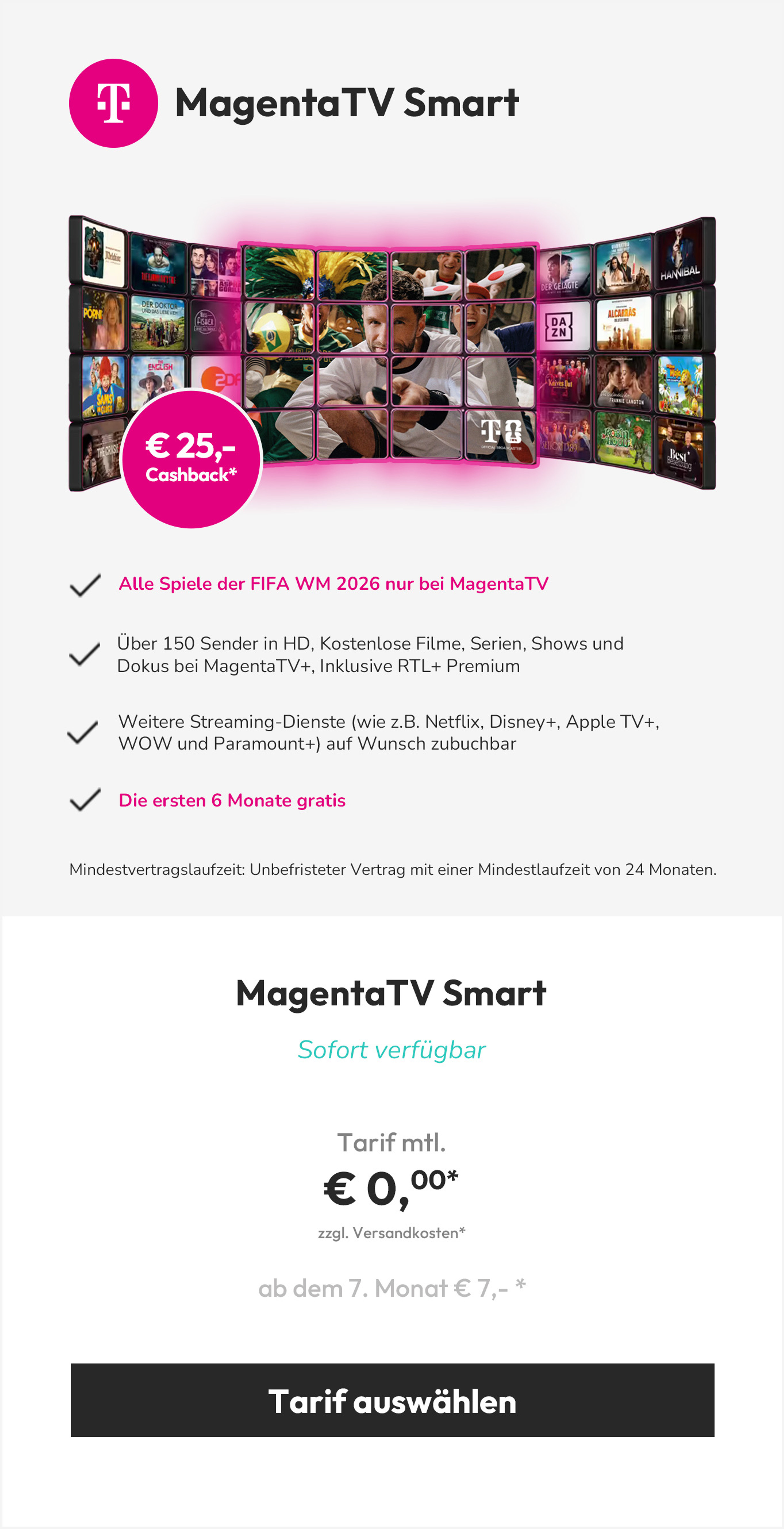 Angebote Magenta TV Smart - Zwischenbanner
