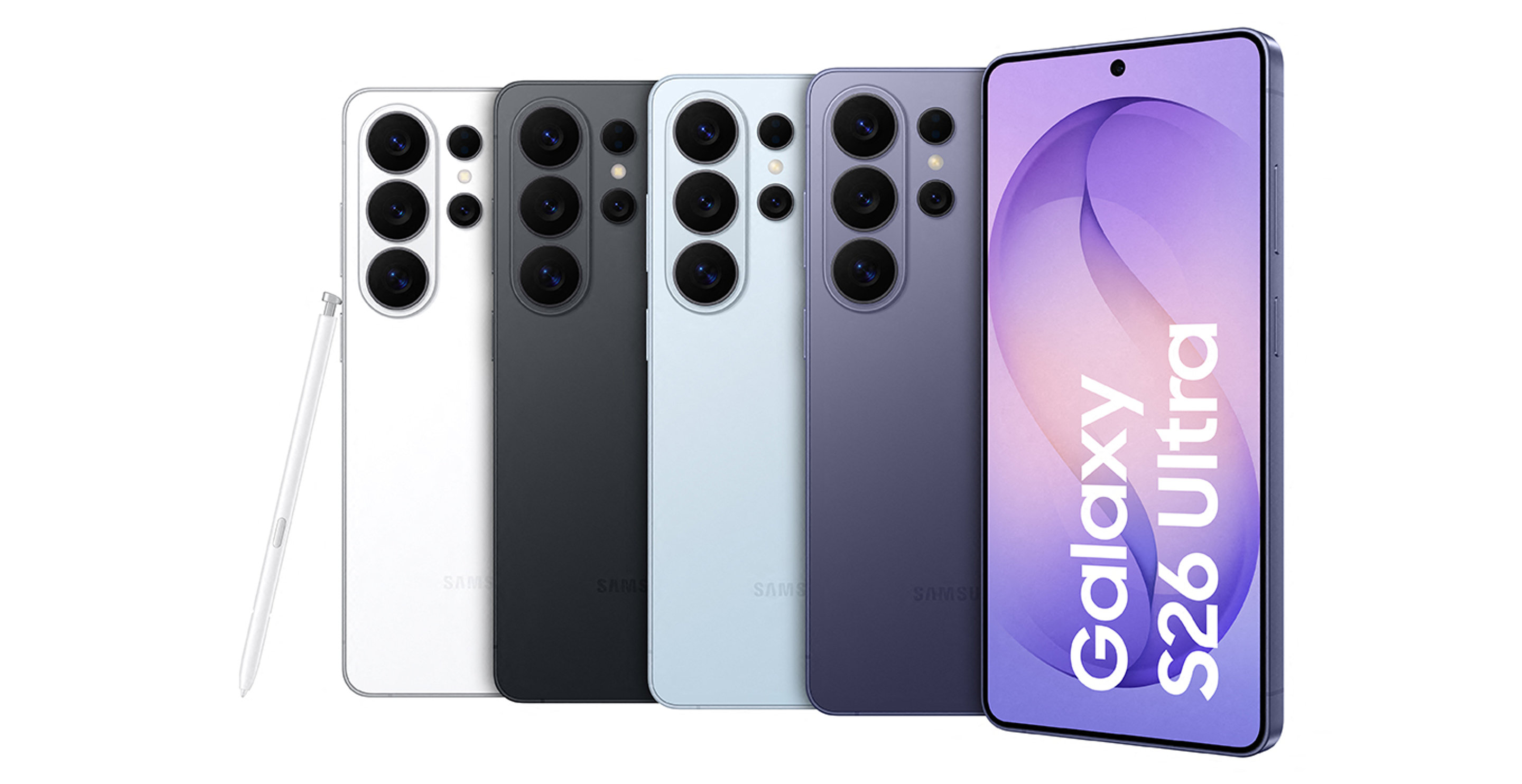 Samsung Galaxy S26 Ultra in unterschiedlichen Designs