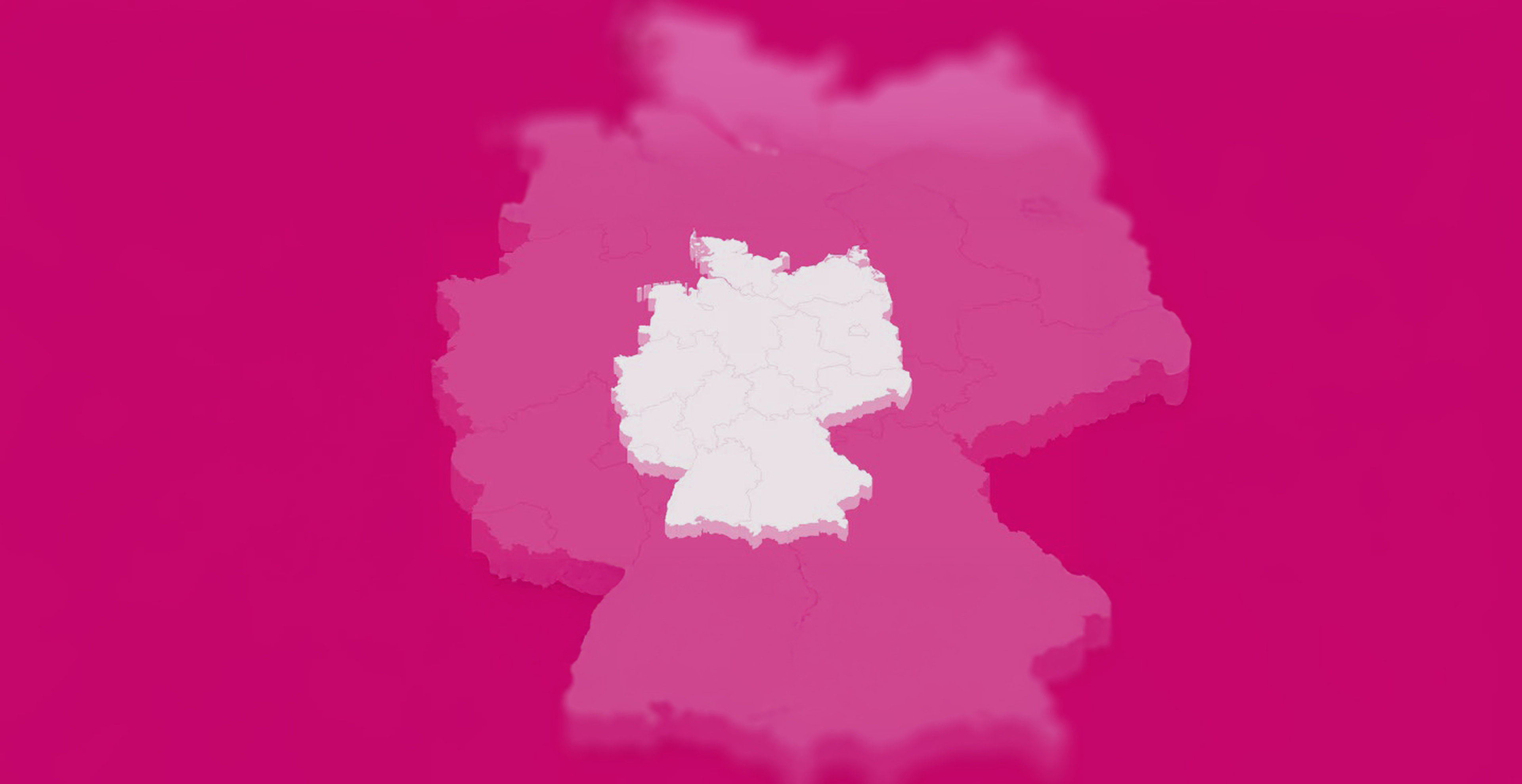Deutschlandkarte vor magenta Hintergrund