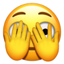 Gesicht das sich die Augen zuhält