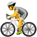 Person auf einem Fahrrad