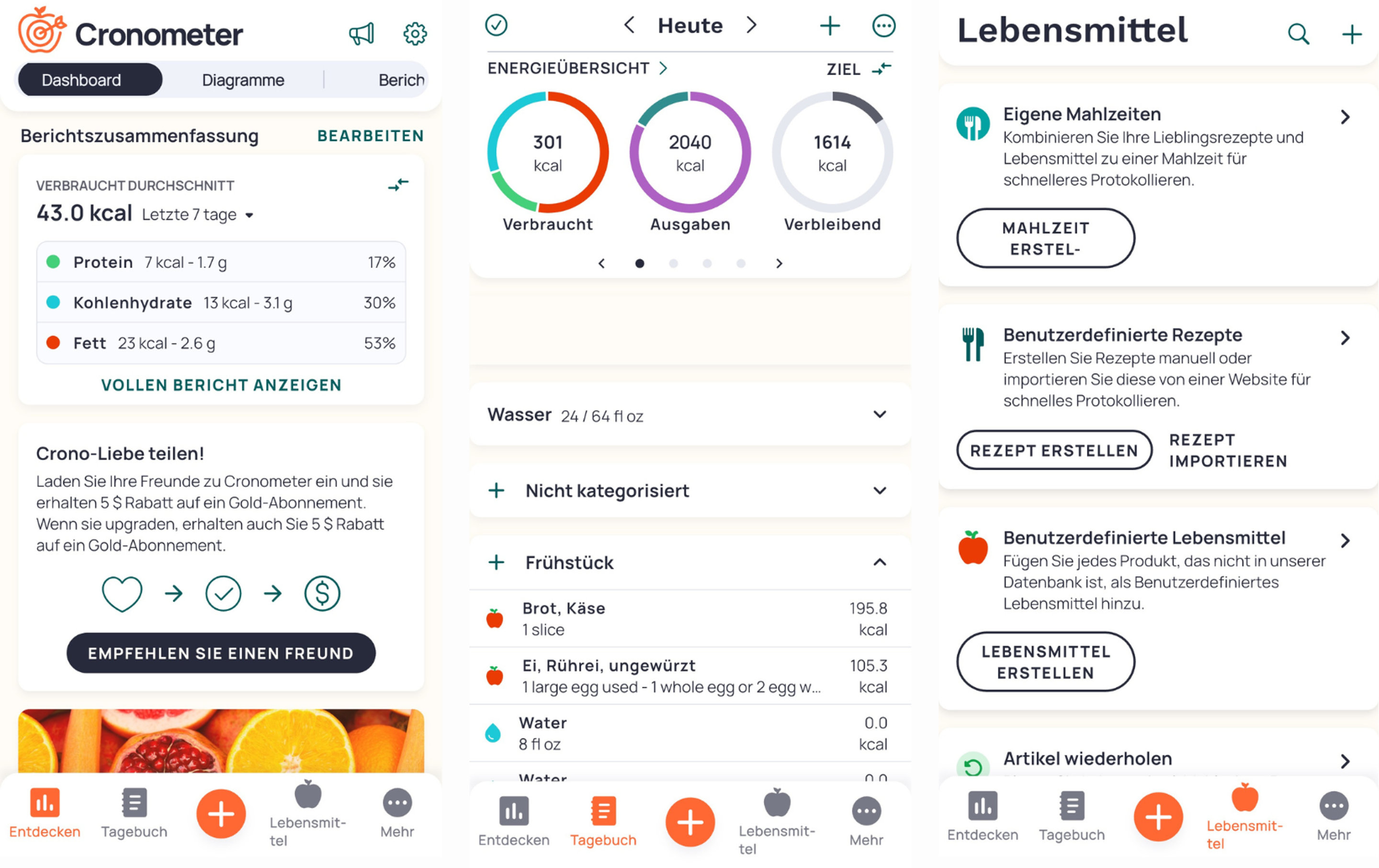 Screenshots der App Cronometer