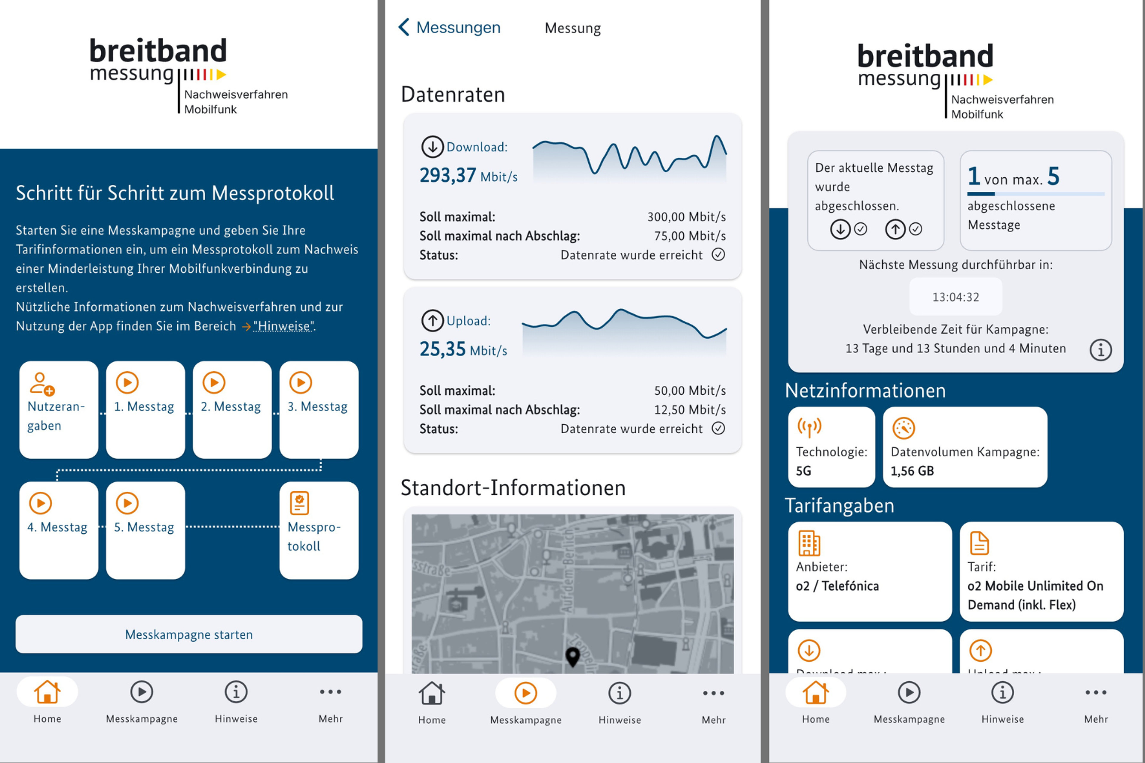 Breitbandmessung Nachweisverfahren der Bundesnetzagentur