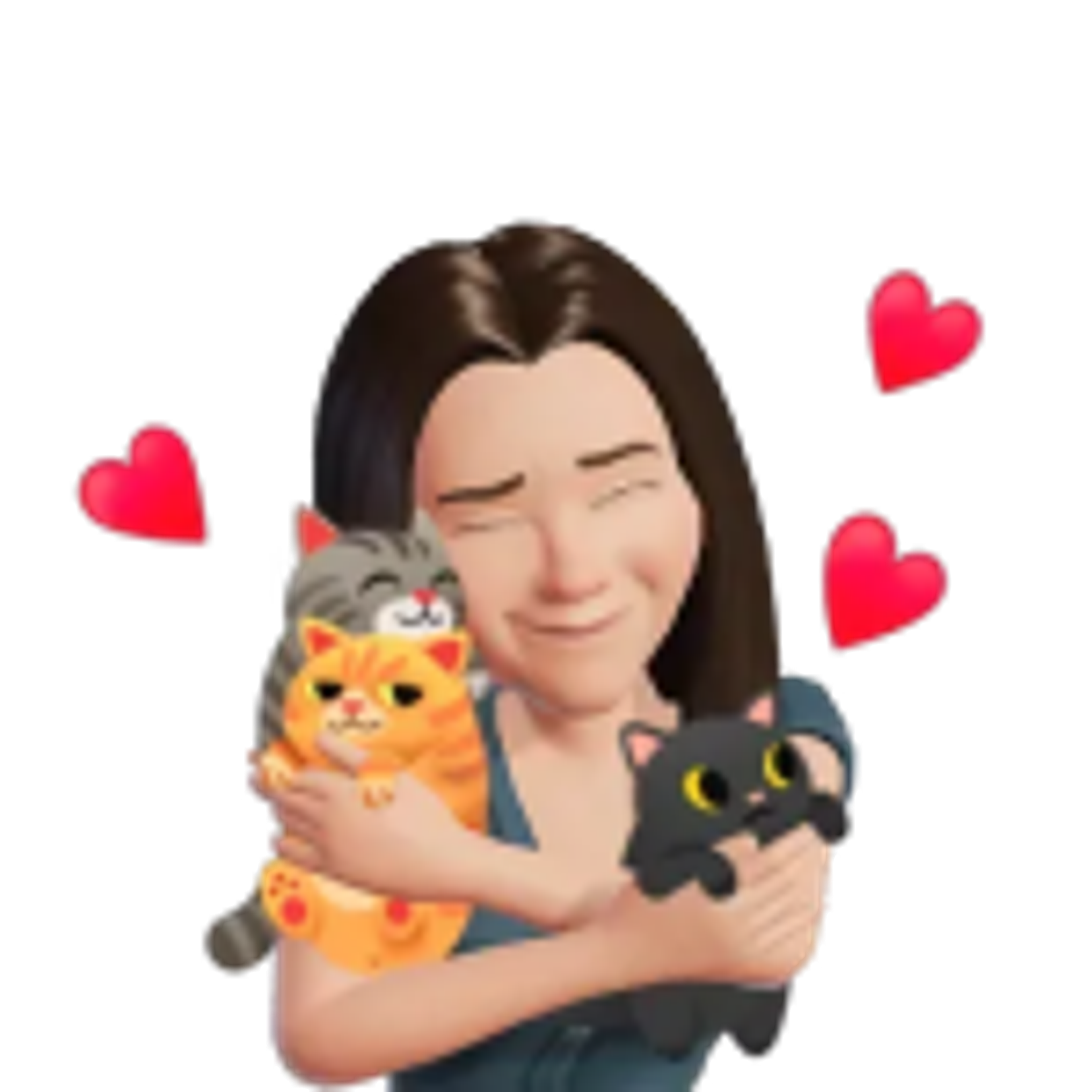 WhatsApp Avatare Sticker - Katzenliebe