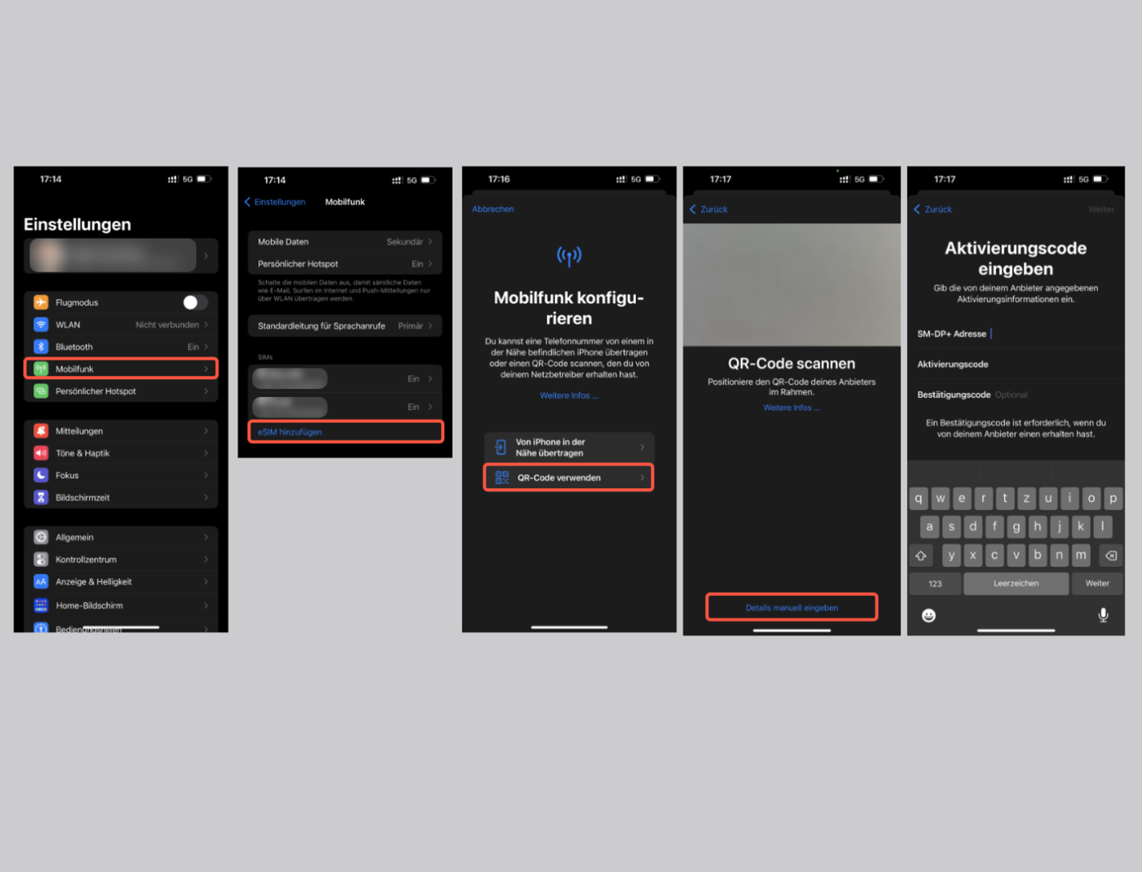 Anleitung eSIM Aktivierung iPhone 2
