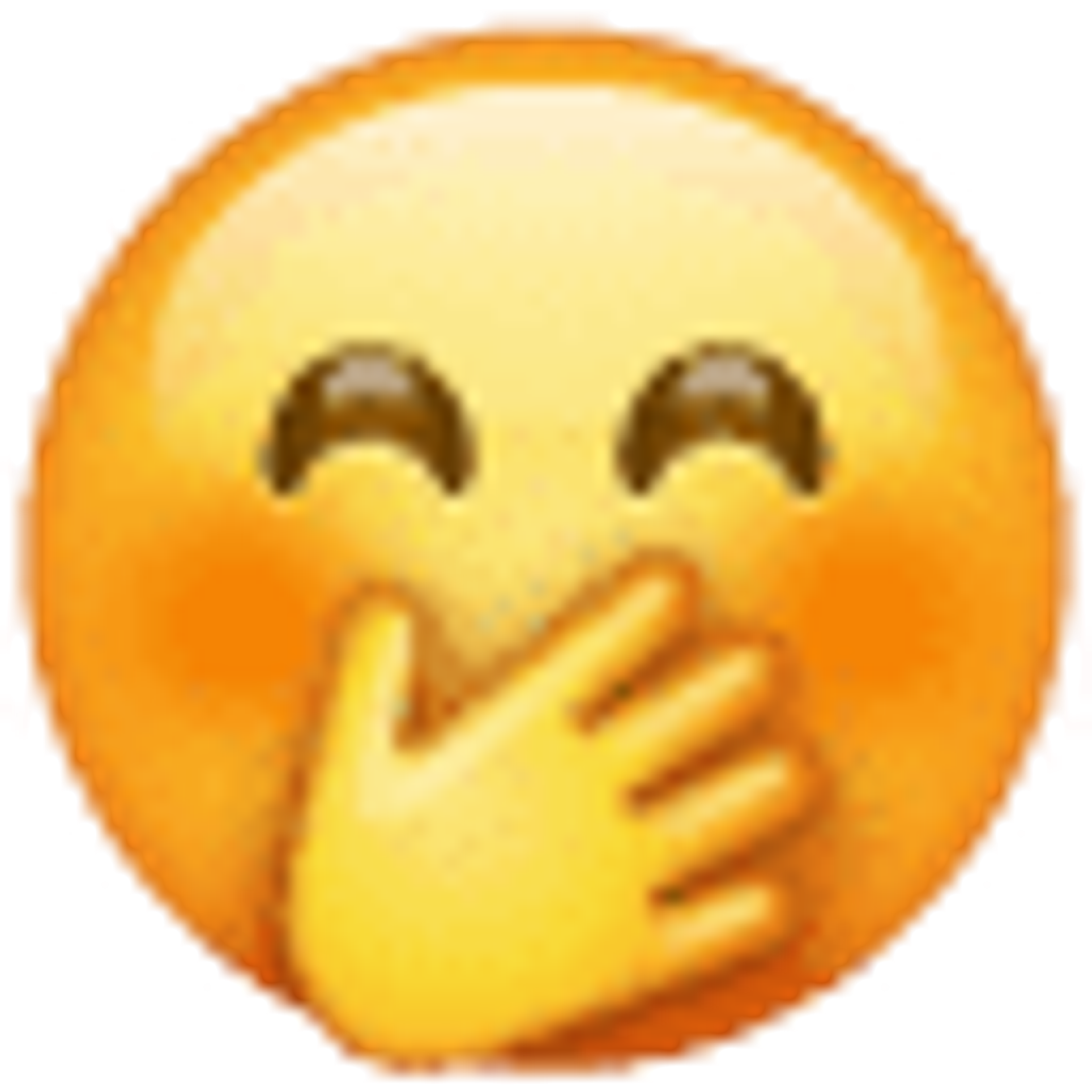 Gesicht mit Hand über dem Mund