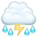 Gewitterwolke und Regen