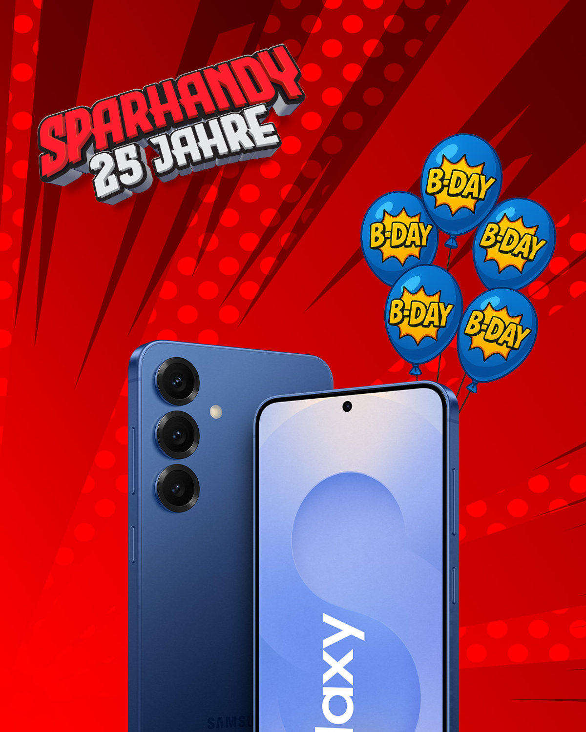 Angebote Samsung S25 Serie - Headerbild Superhelden Bday