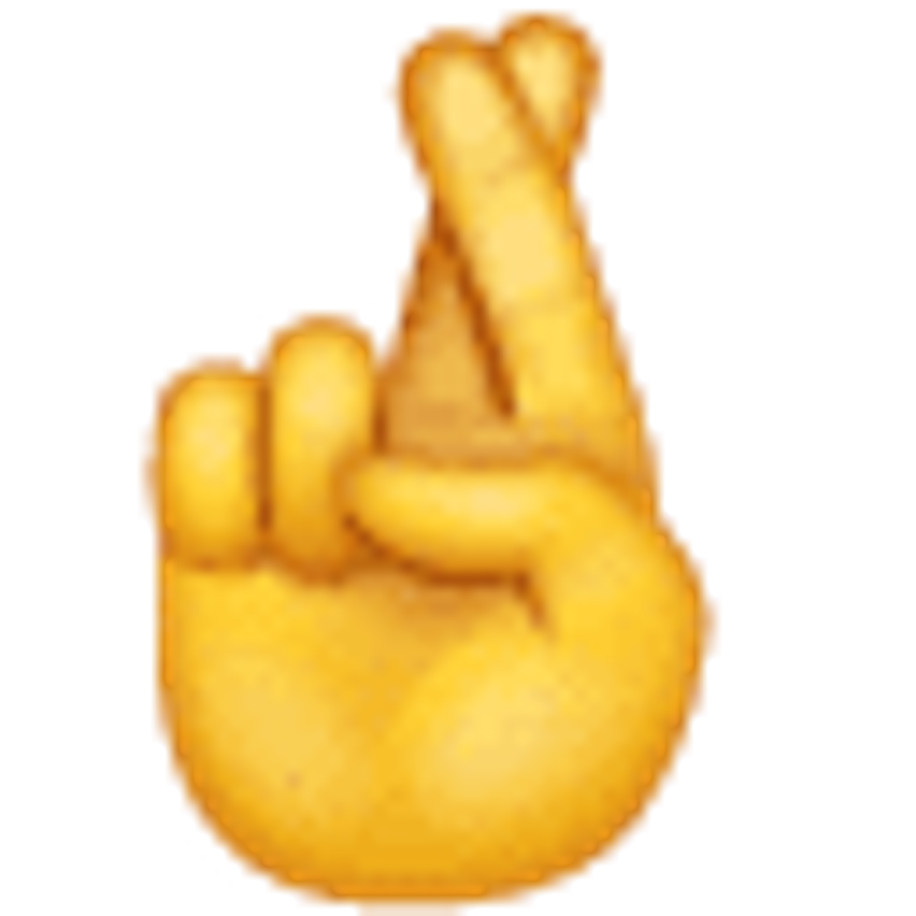 Hand mit gekreuzten Fingern