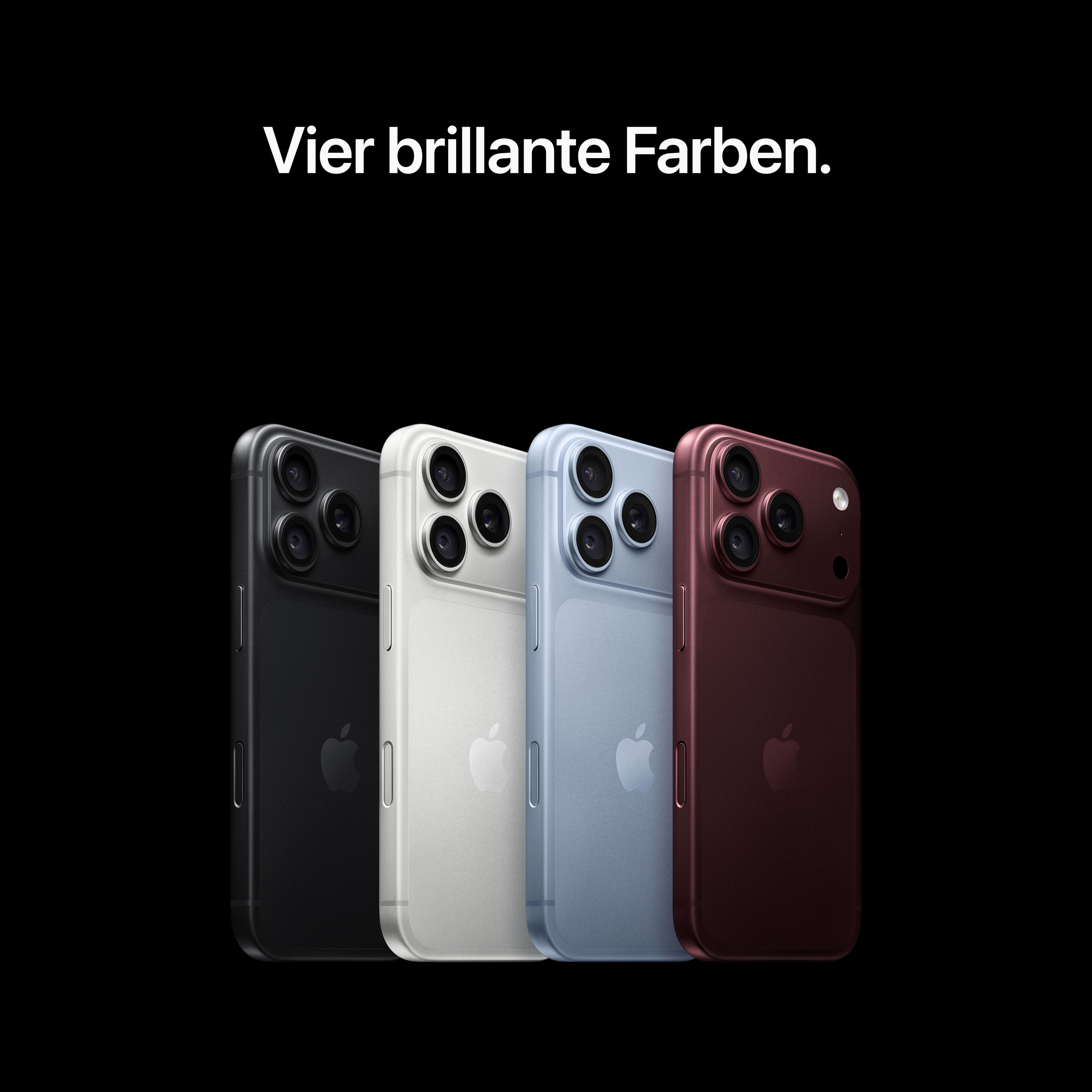 iPhone 18 Pro in vier verschiedenen Farben