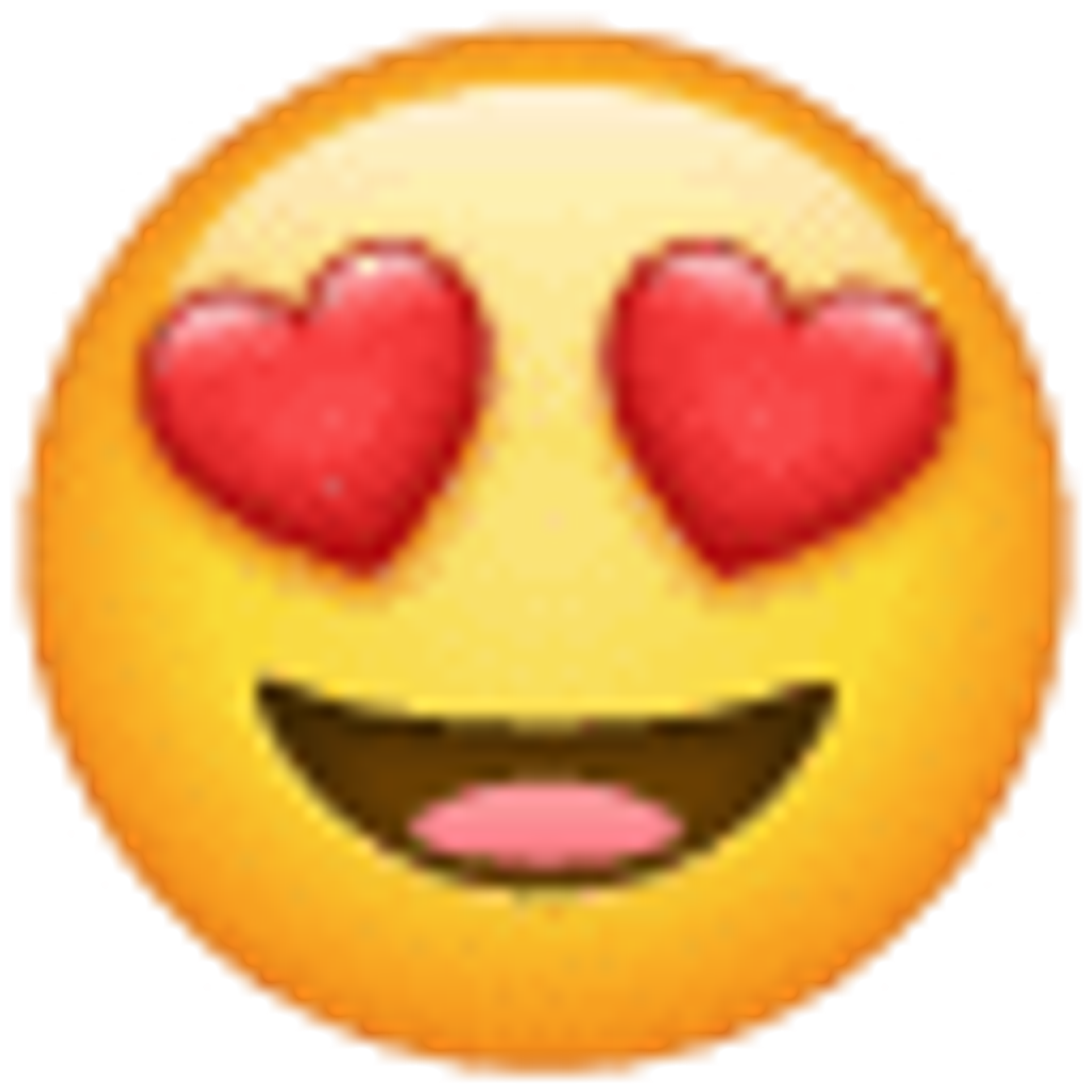 Lächelndes Gesicht mit herzförmigen Augen