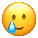 Lächelndes Gesicht mit Träne