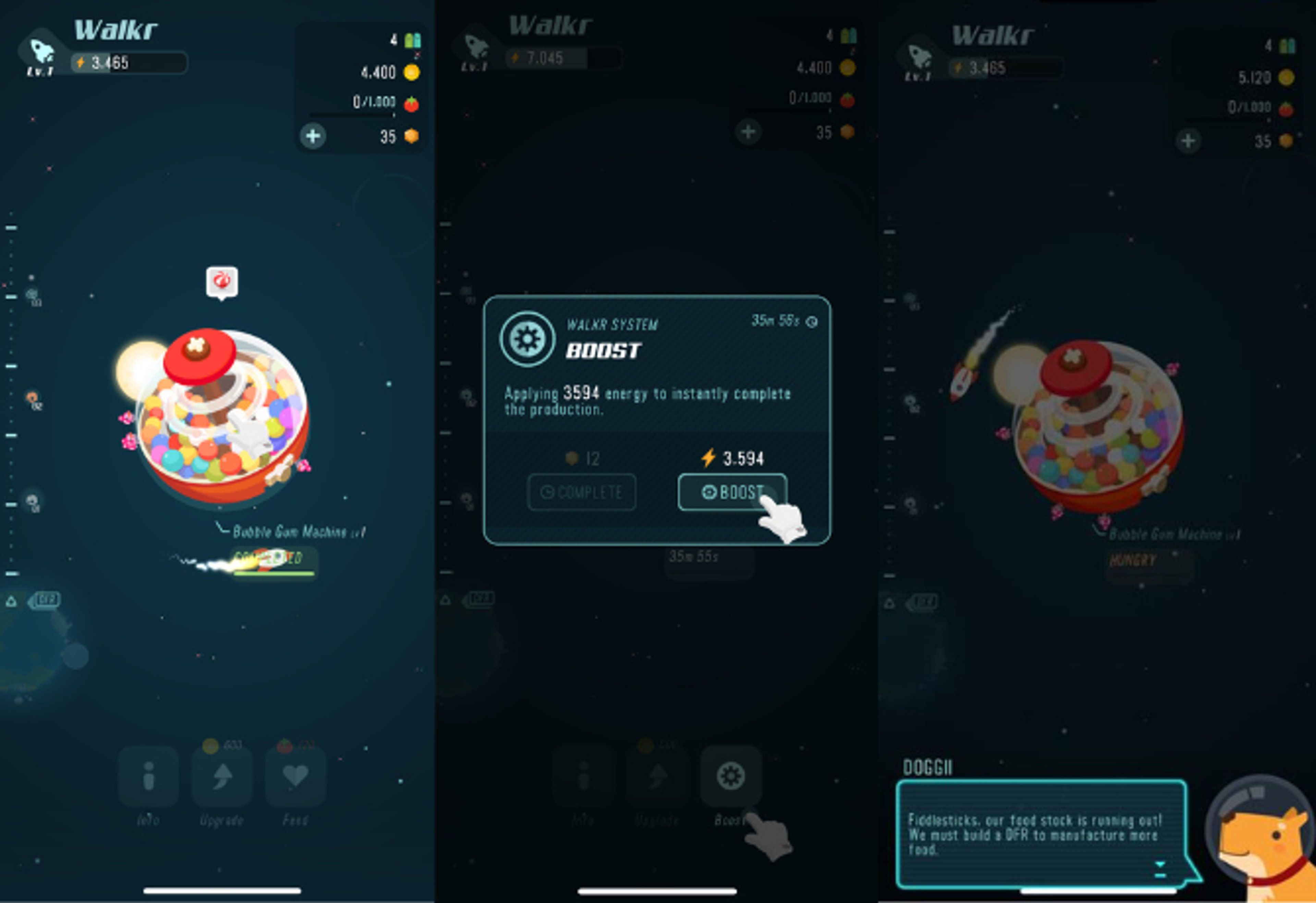 Screenshots der Anwendungsoberfläche von Walkr