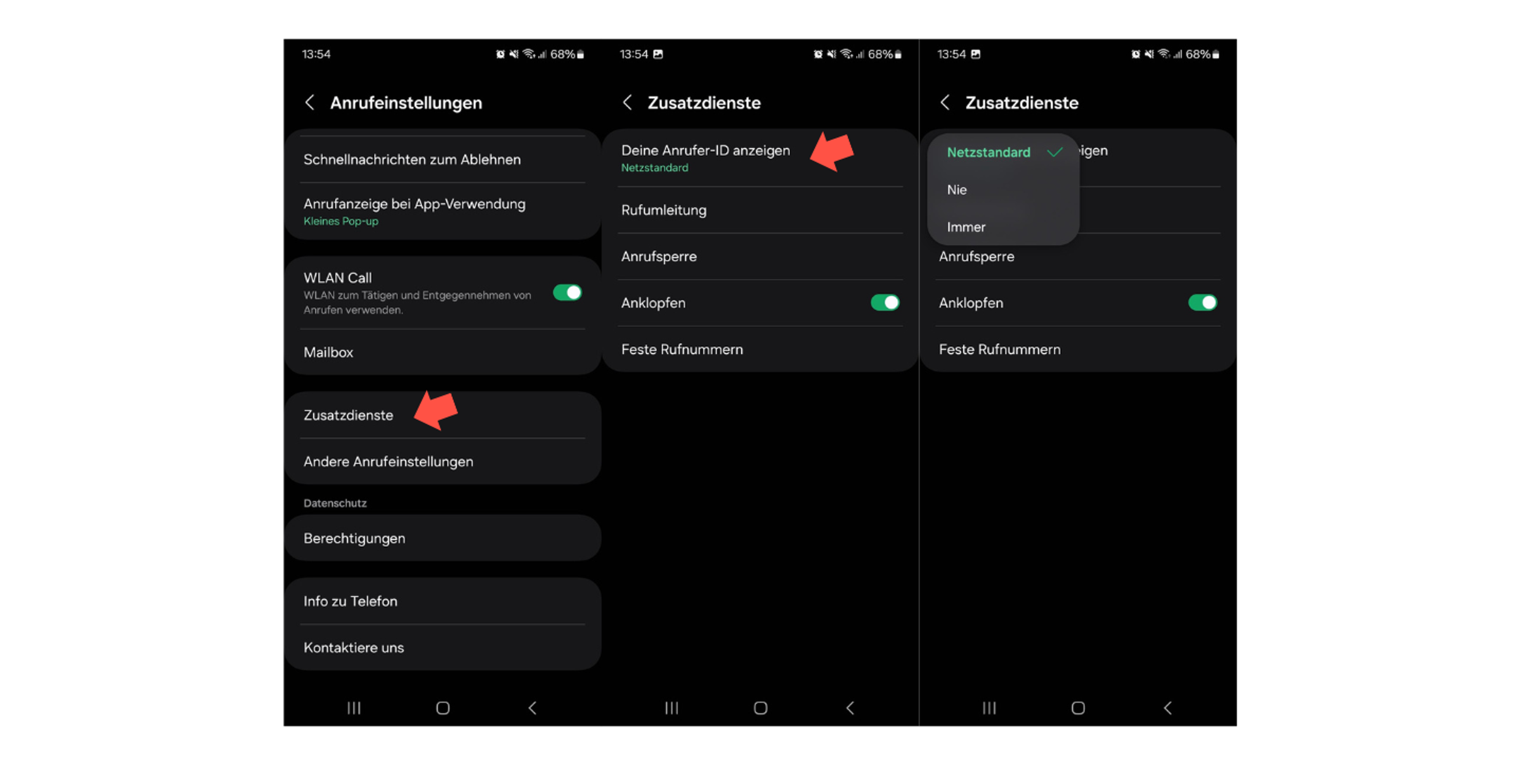 Rufnummer unterdrücken bei Android Smartphones