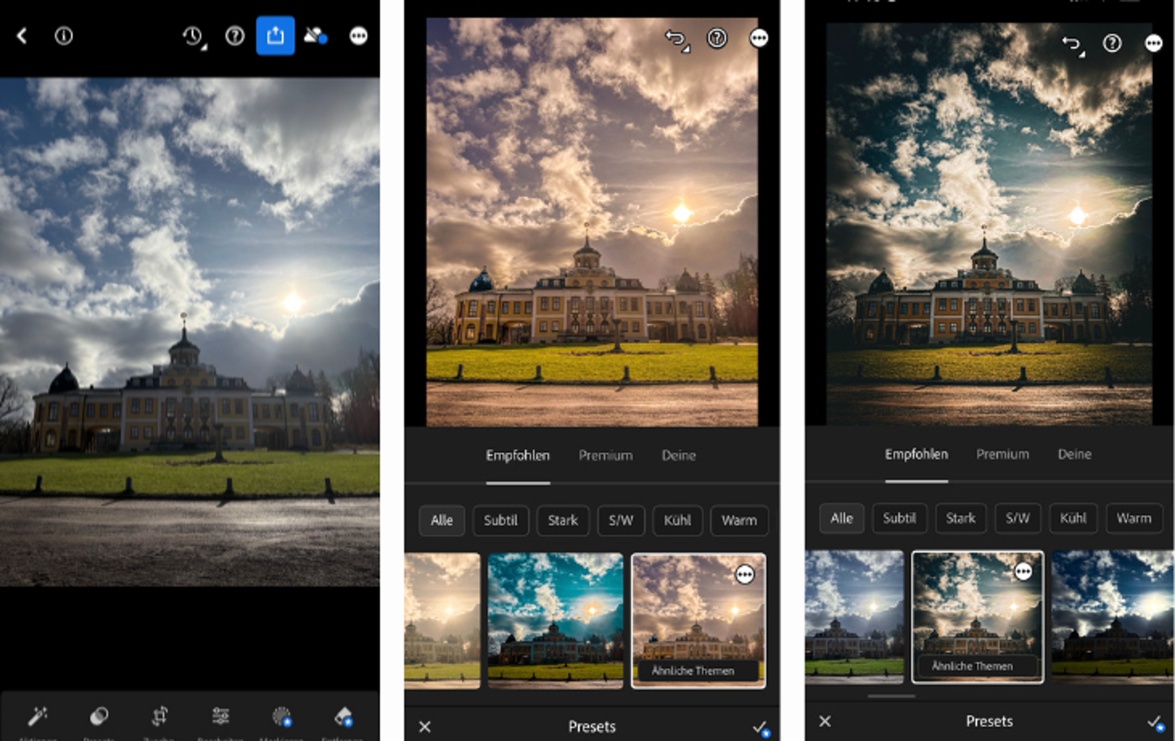 Bildbearbeitungs-App Lightroom