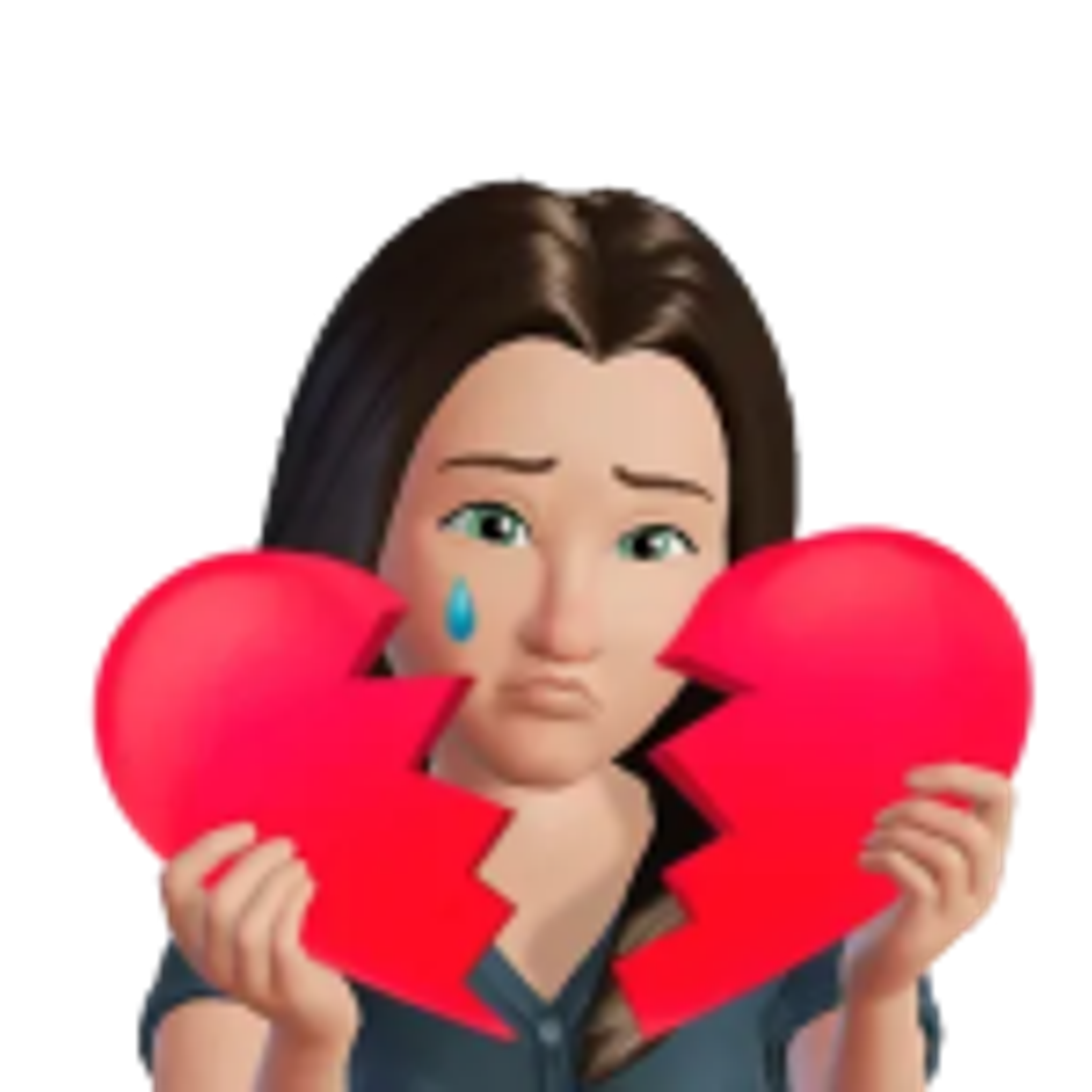 WhatsApp Avatare Sticker - gebrochenes Herz