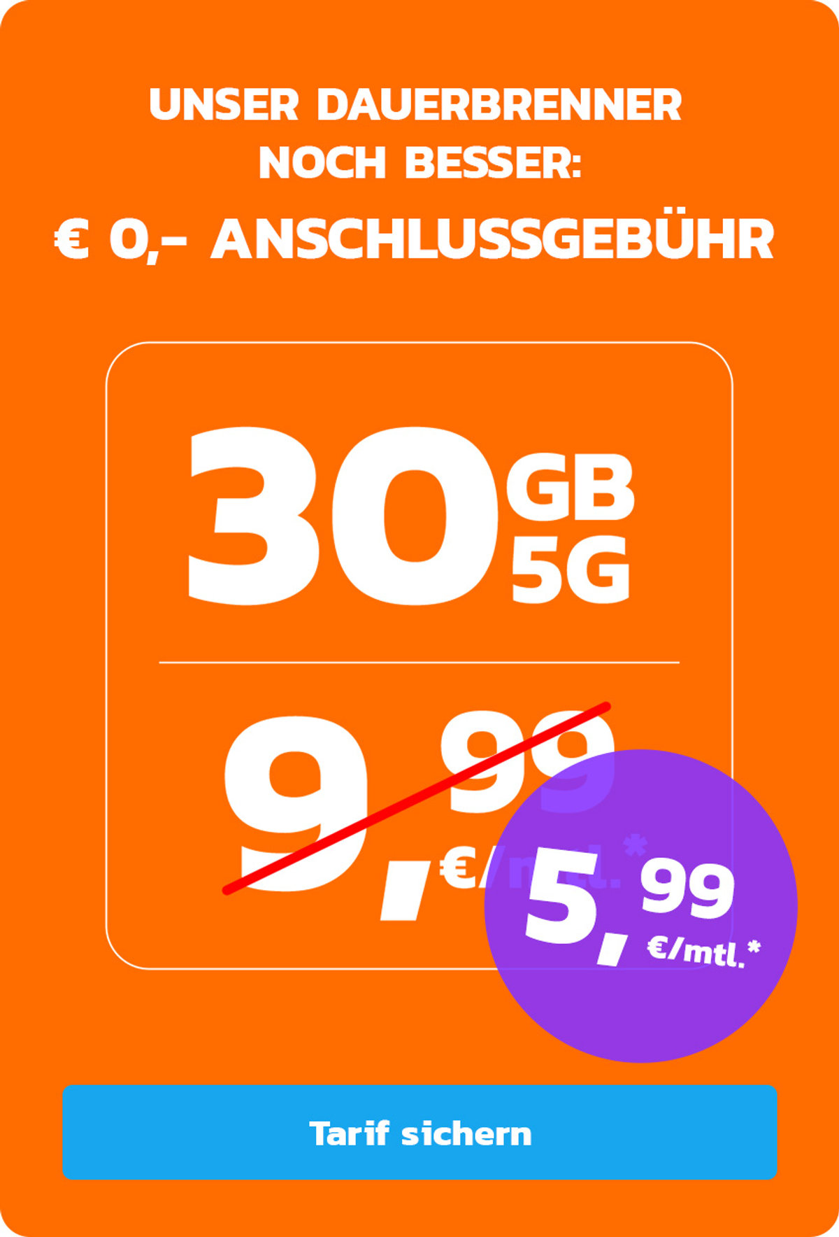 simyo 30 GB für 5,99 Offer