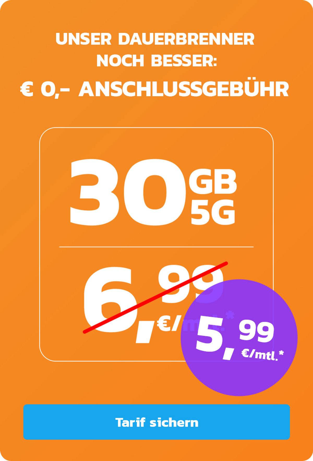 simyo 30 GB für 5,99 Offer