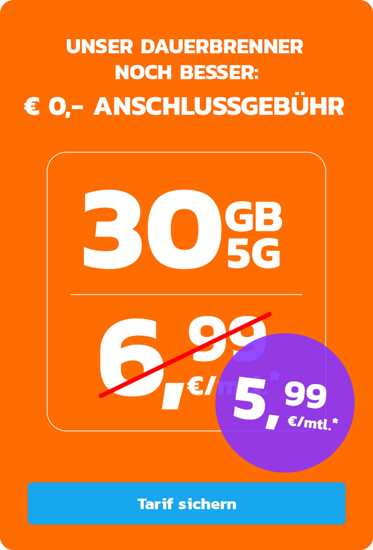 simyo 30 GB für 5,99 Offer