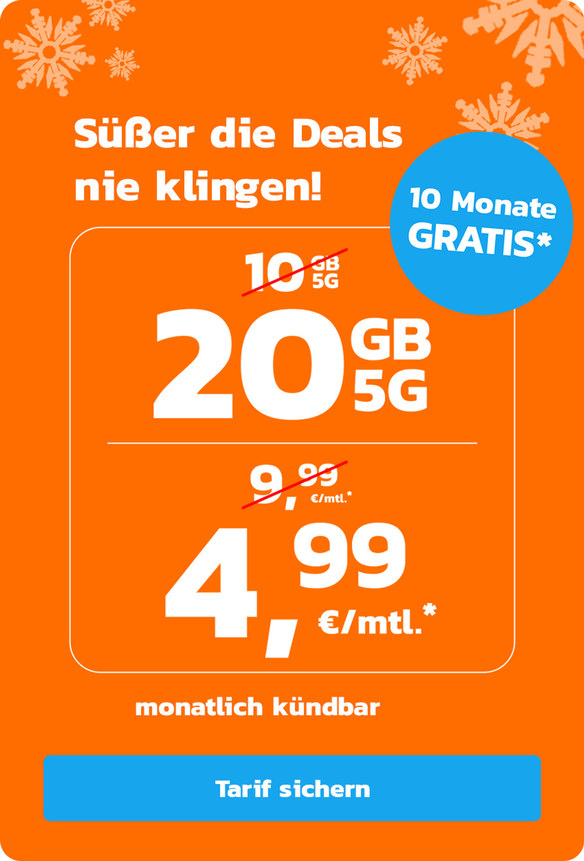 simyo 20 GB für 4,99 Offer