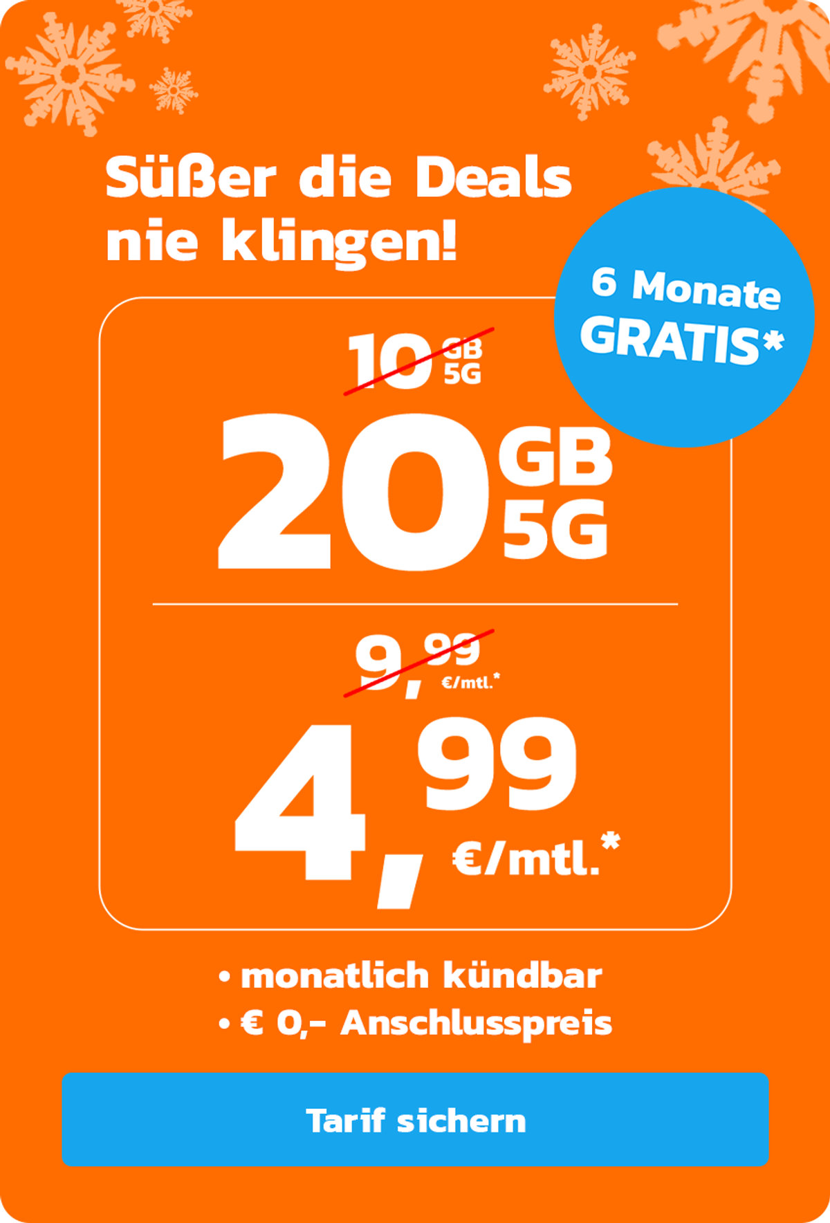 simyo 20 GB für 4,99 Offer