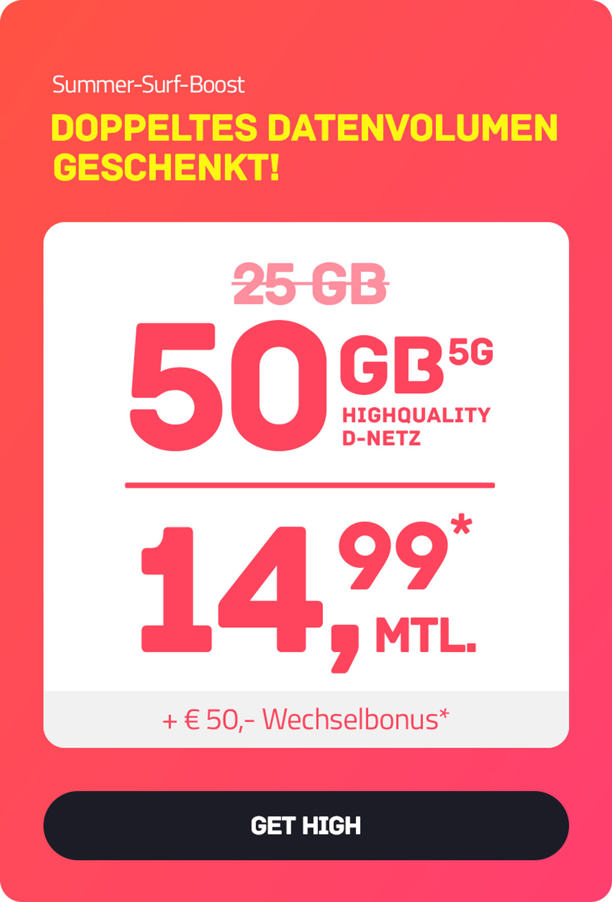 Startseite - High 50 5G Teaserbild