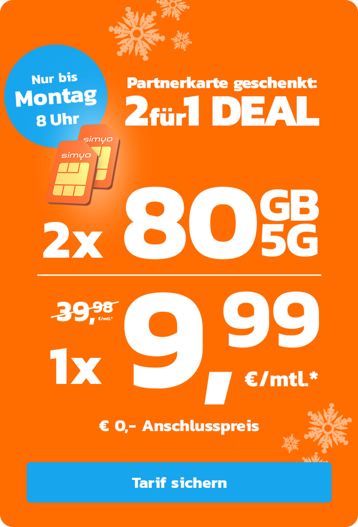 simyo 80 GB für 9,99 Offer