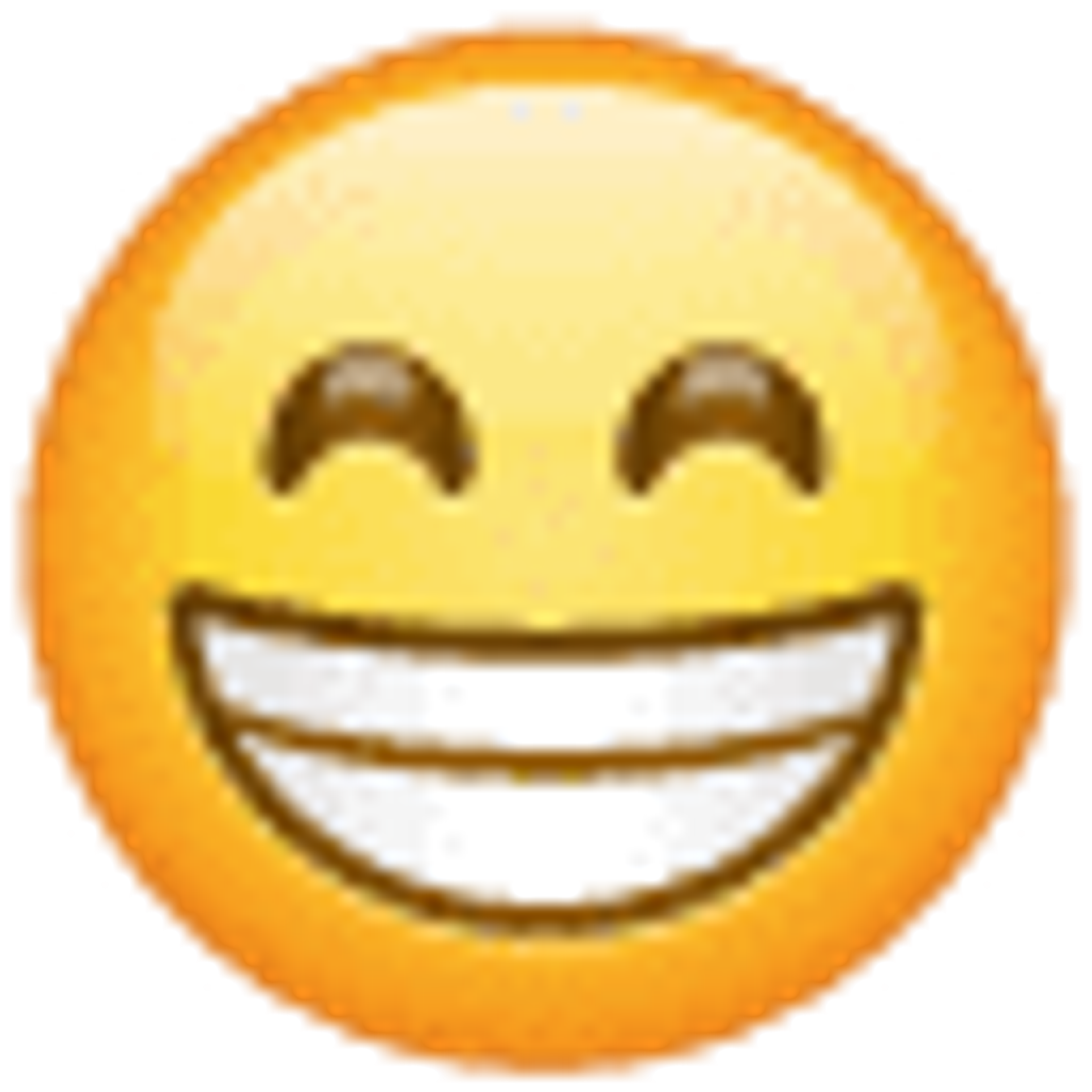 Grinsendes Gesicht mit lächelnden Augen