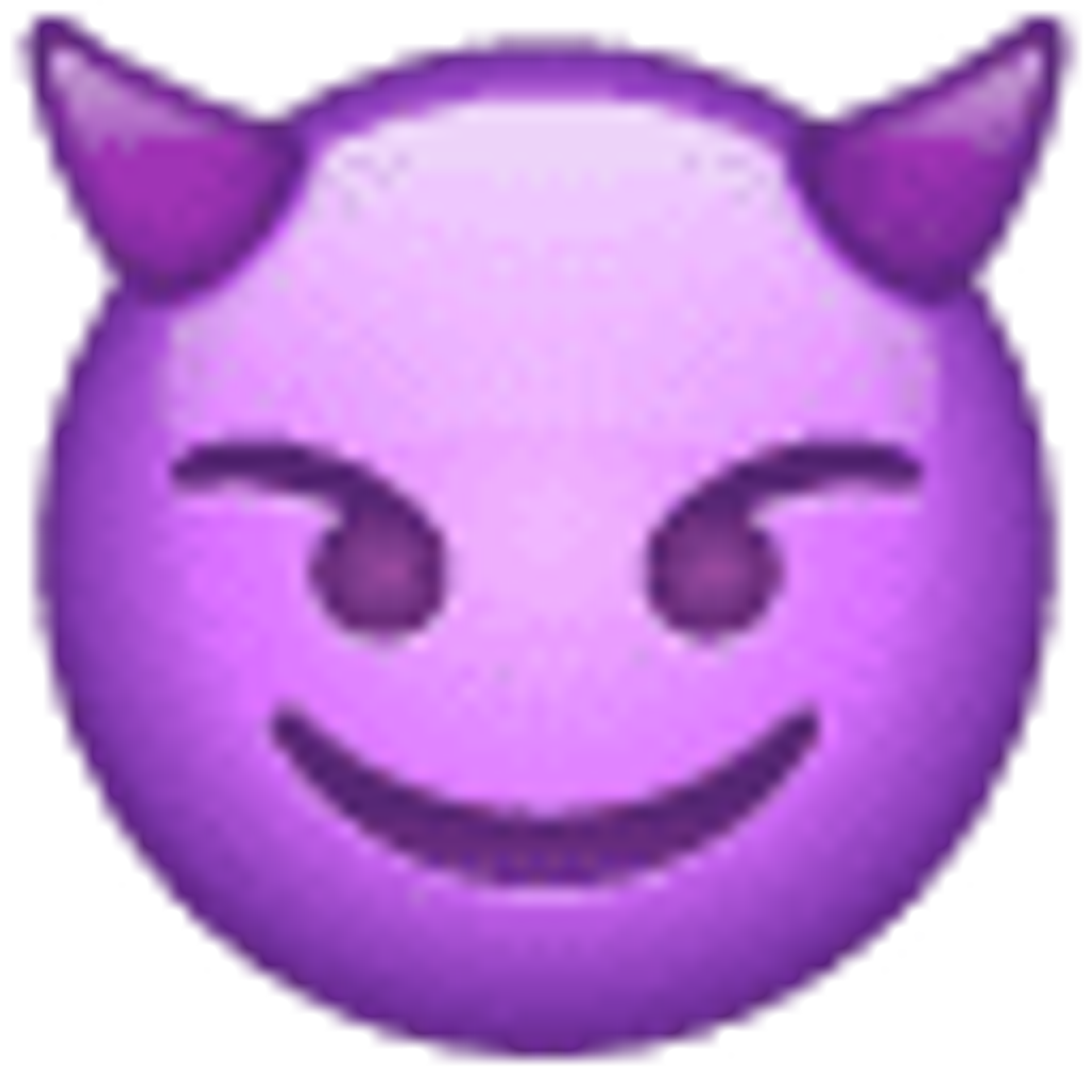 Lächelndes Gesicht mit Hörnern