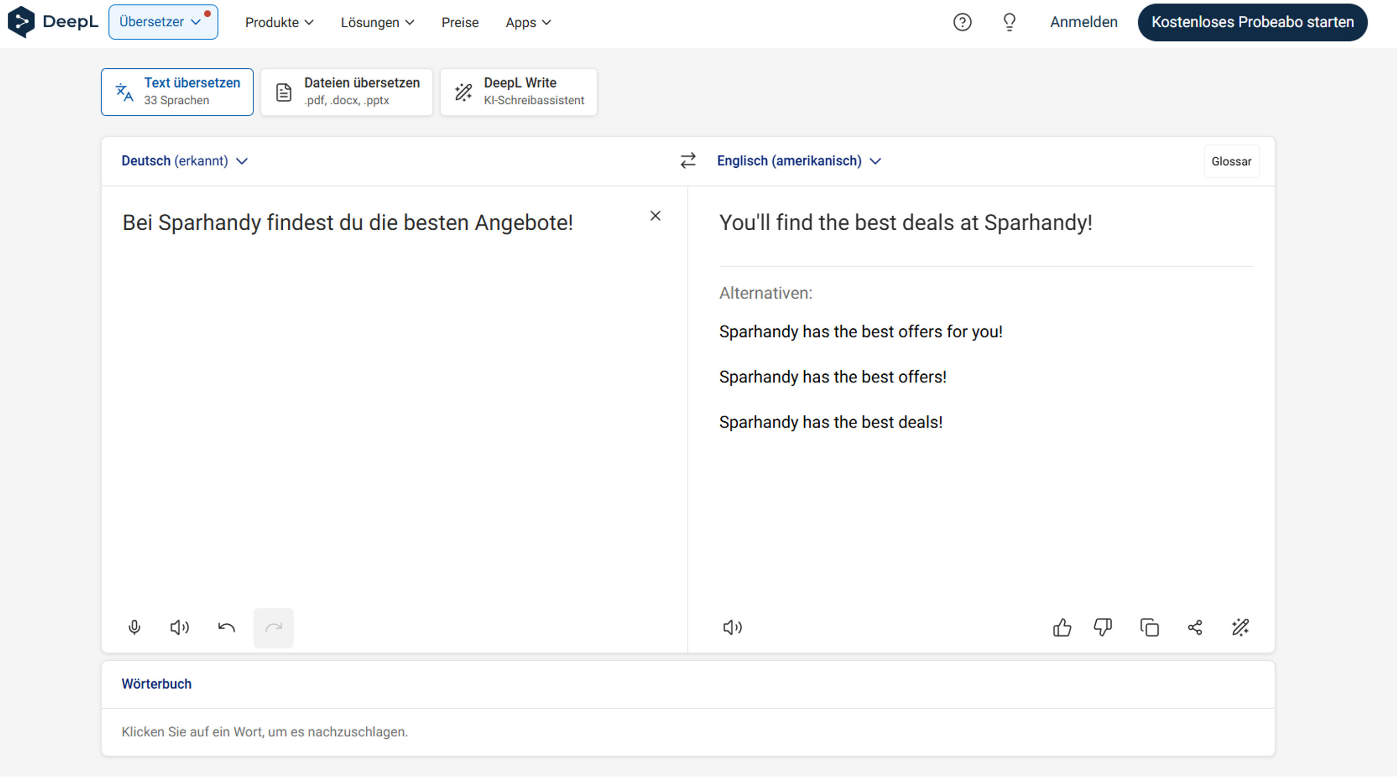 DeepL Beispiel