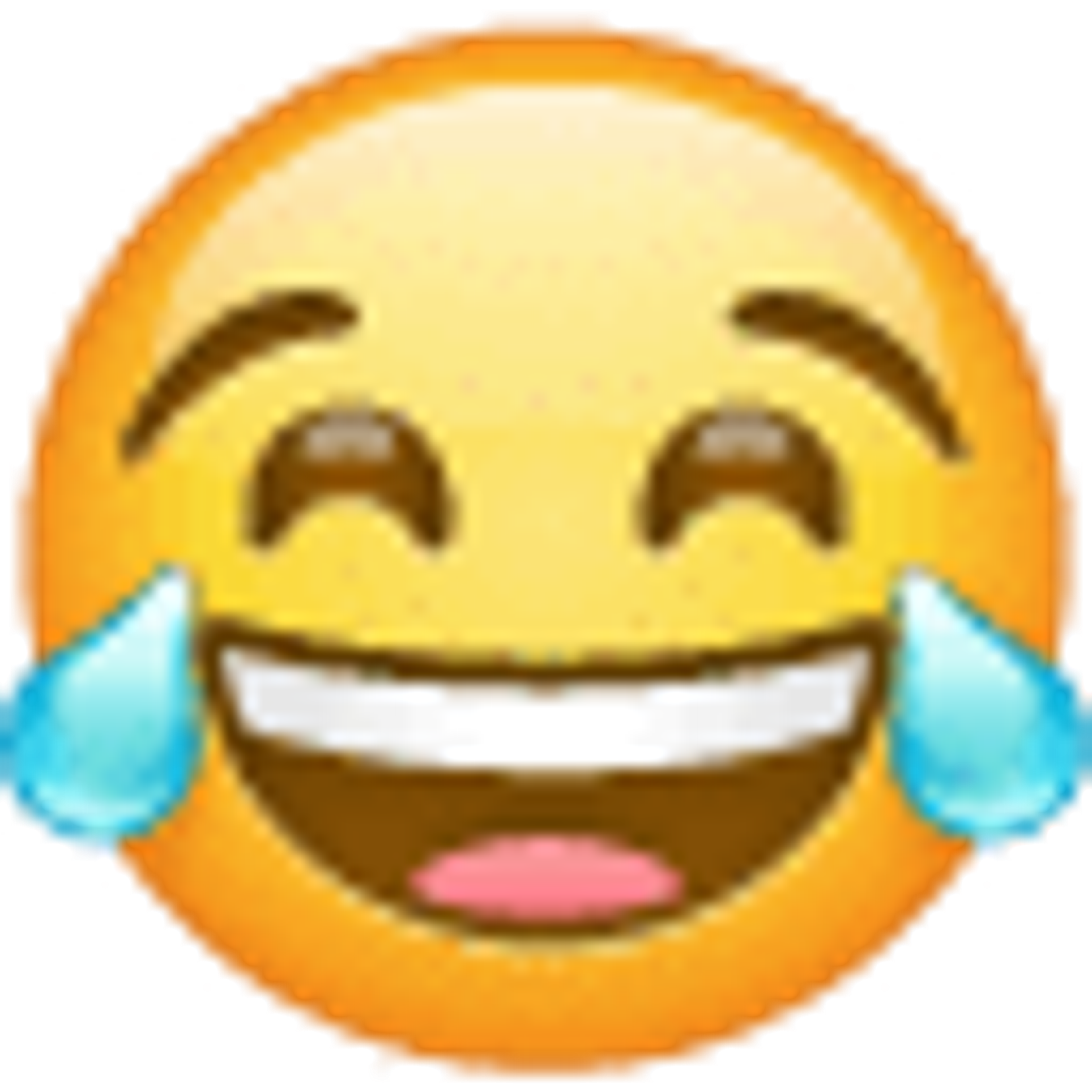 Gesicht mit Freudentränen