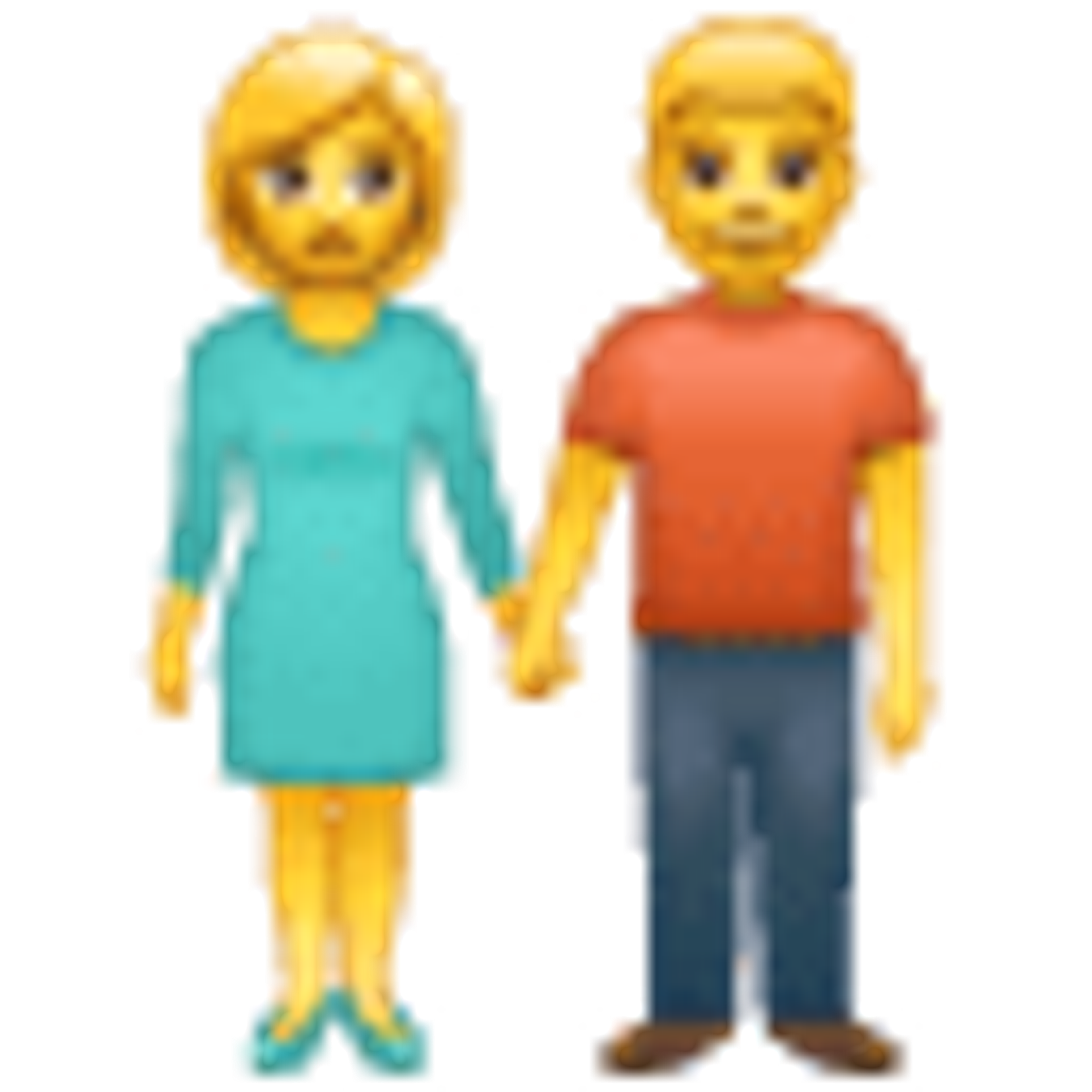 Mann und Frau halten Hand