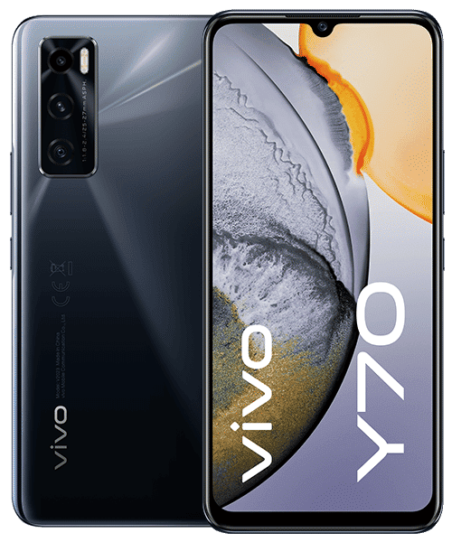 VIVO Y70 mit Vertrag günstig bei Sparhandy VIVO Y70 Front-Backansicht
