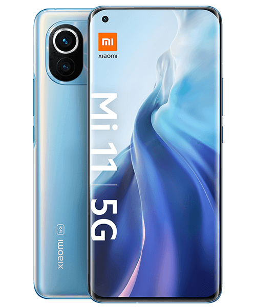 Xiaomi Mi 11 5G mit Vertrag günstig bei Sparhandy Xiaomi Mi 11 5G Front-Backansicht