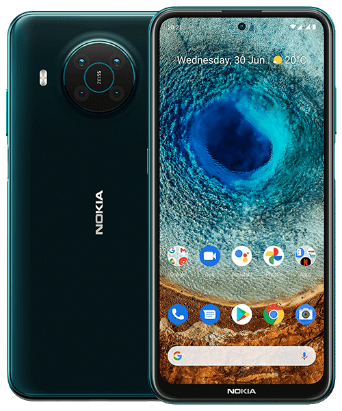Nokia X10 Front-Backansicht