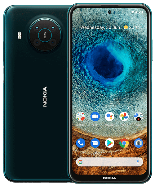 Nokia X10 mit Vertrag günstig bei Sparhandy Nokia X10 Front-Backansicht