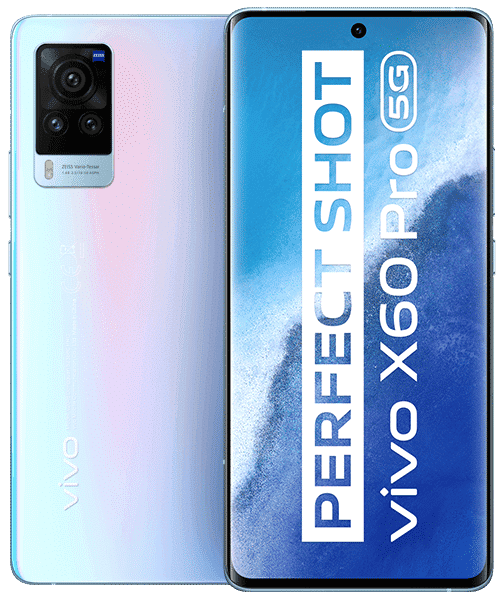 VIVO X60 Pro mit Vertrag günstig bei Sparhandy VIVO X60 Pro Front-Backansicht