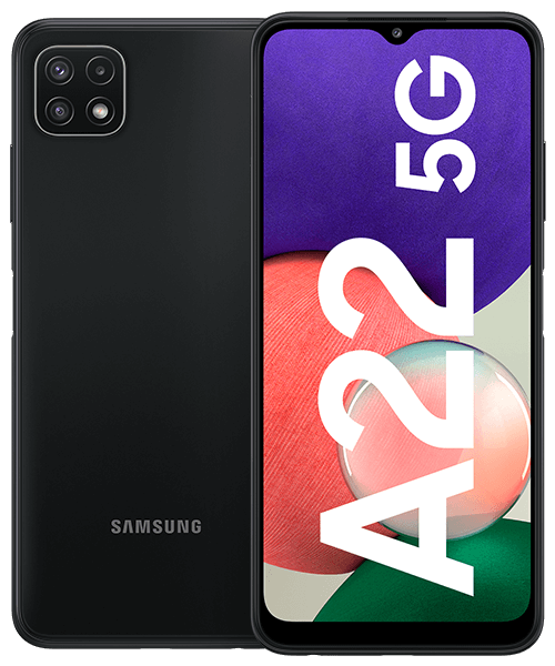 Samsung Galaxy A22 5G Front-Backansicht